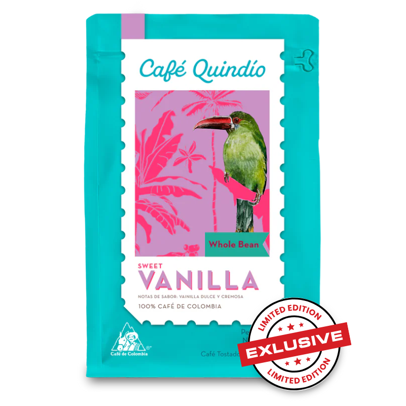 Cafe Quindio SPECIAL HARVEST -SWEET VANILLA - WHOLE BEAN - 8.8oz