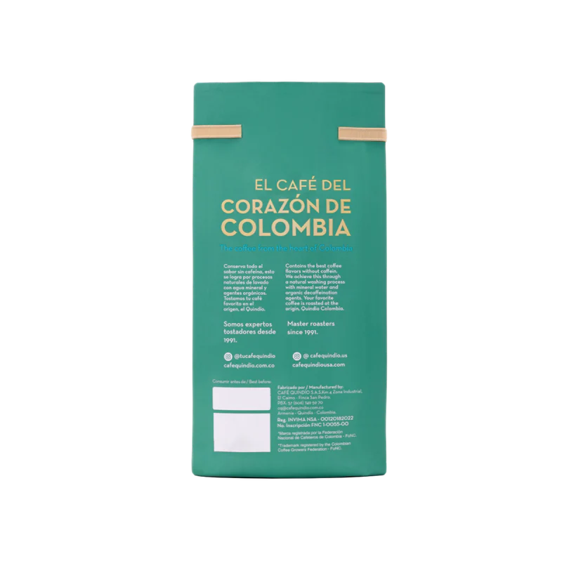 Cafe Quindio GOURMET DECAF GROUND COFFEE - 340g 12oz