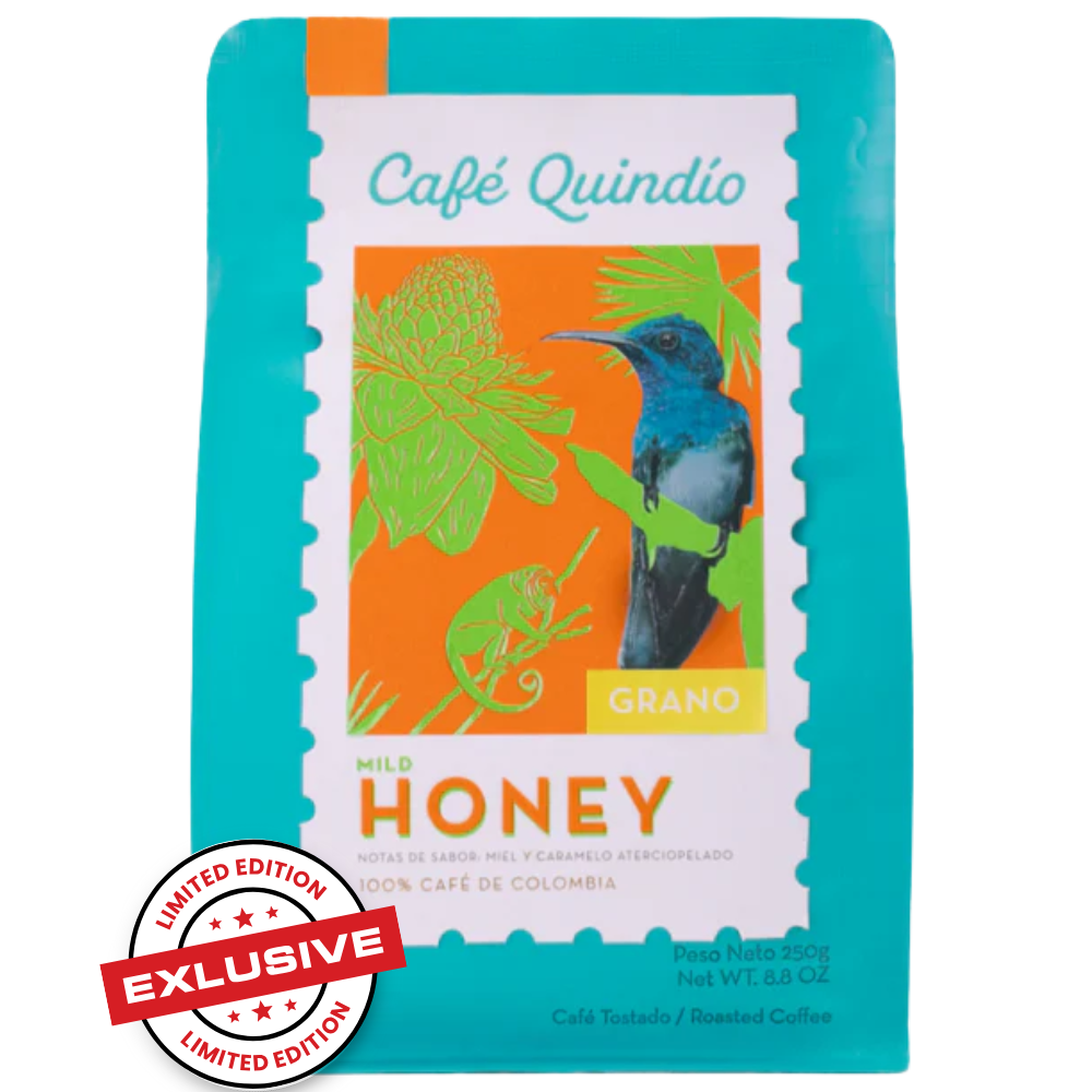 Cafe Quindio SPECIAL HARVEST HONEY - WHOLE BEAN - 8.8oz